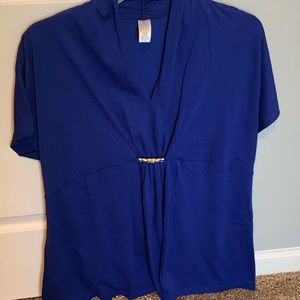 Women's Plus Size Blue Top